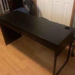 Black IKEA MICKE Desk