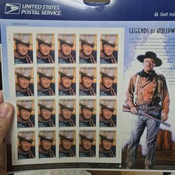 John Wayne Stamps 1(contact info removed) 50 Year Career Legends Of Hollywood