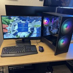 FAST Custom Built Gaming PC SETUP / i5 10505 12-Thread CPU / 16GB DDR4 RAM / 512GB NVME + 1TB HDD / RTX 2070 SUPER GPU / 25” 1440p (240Hz) Monitor