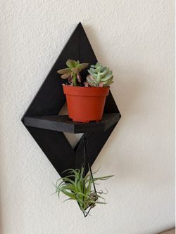 Set of 2 boho geometric wall and shelves