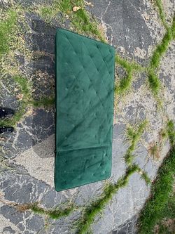 Green Velvet Tufted Bench Cushion