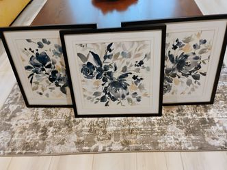 Three individual picture wall decor