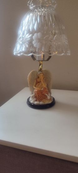 Princess house crystal lamphade from West Germany in the 80s Angel lamp