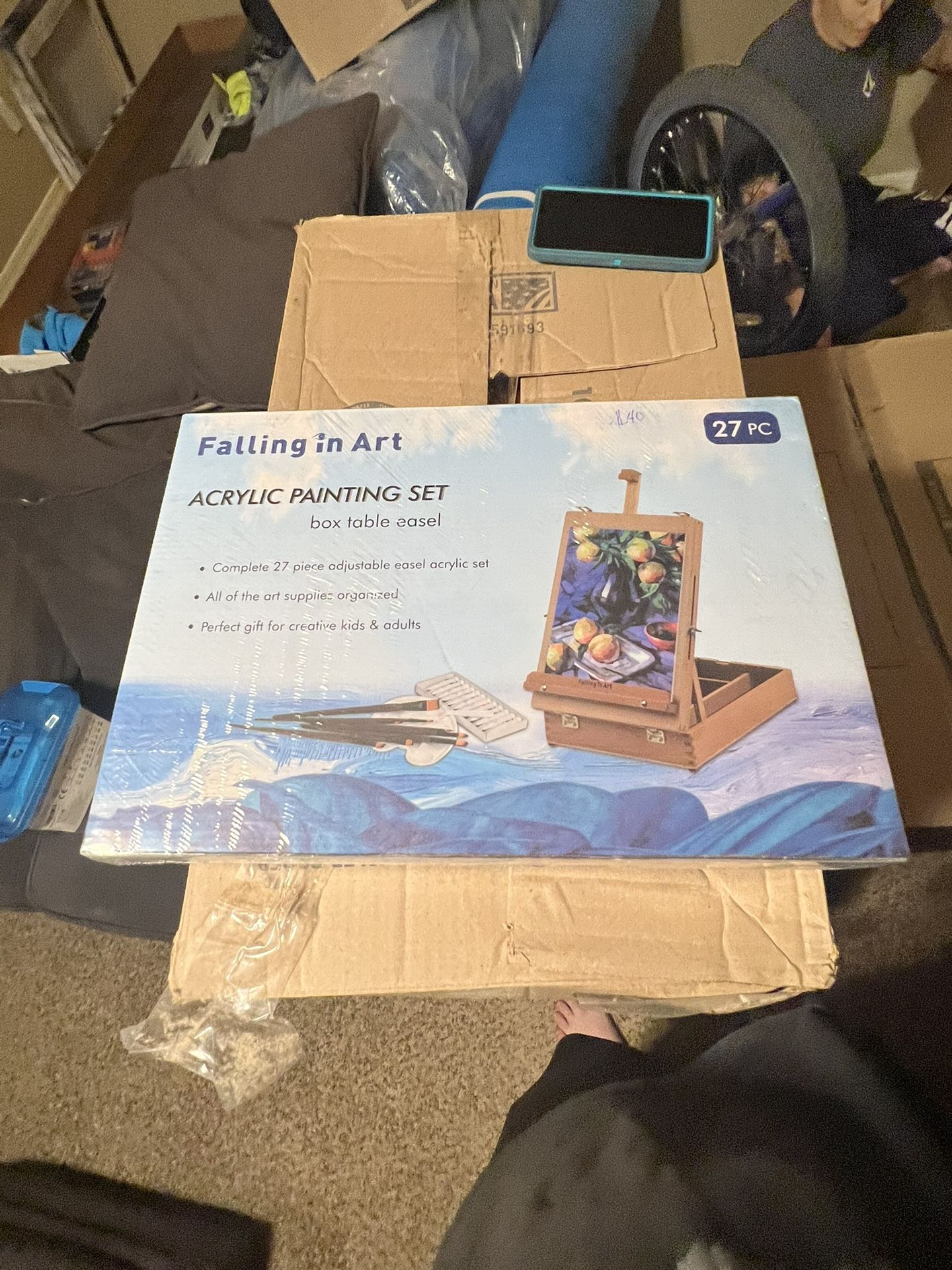 27 Pcs Acrylic Paint Set Portable Display