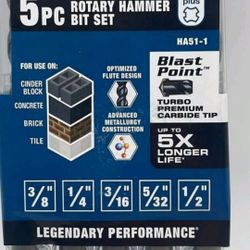 Hercules 5 PC Hammer Drill Bit Set 