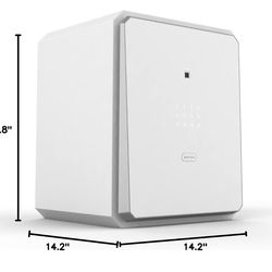 Fingerprint Password Safe Box with Key, Cabinets for Home Offcie,Lock Box,Security Box,Biometric safe,W-series 2.1Cubic feet BOFON