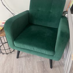 Velvet green chair