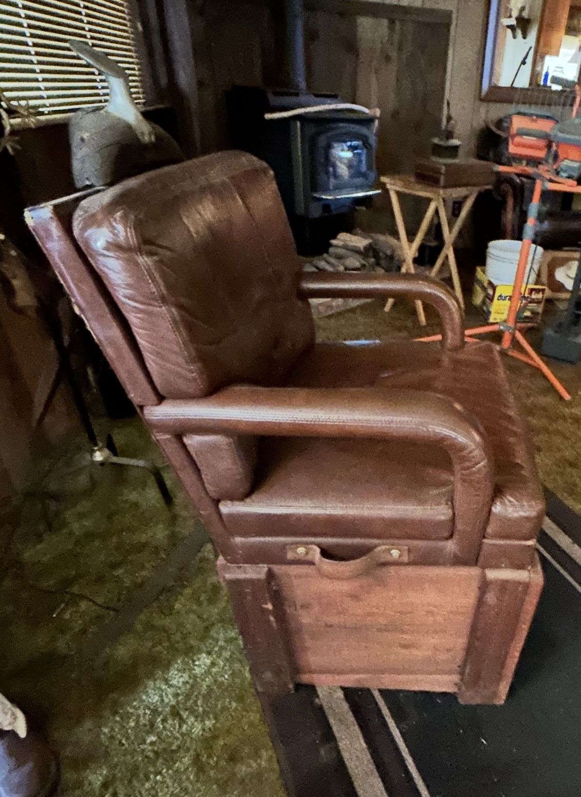 Chair, Leather Country Western