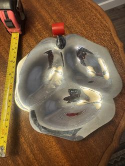 Chrome Serving Dish With Bakelite Handle