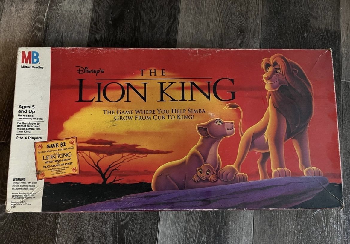 The Lion King Vintage Board Game 1993