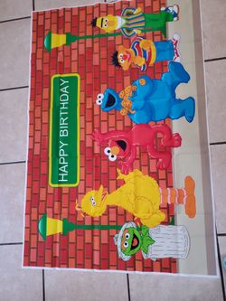 Sesame Street Birthday backdrop 