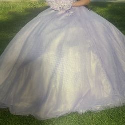 Quinsenera Dress Purple Small Size
