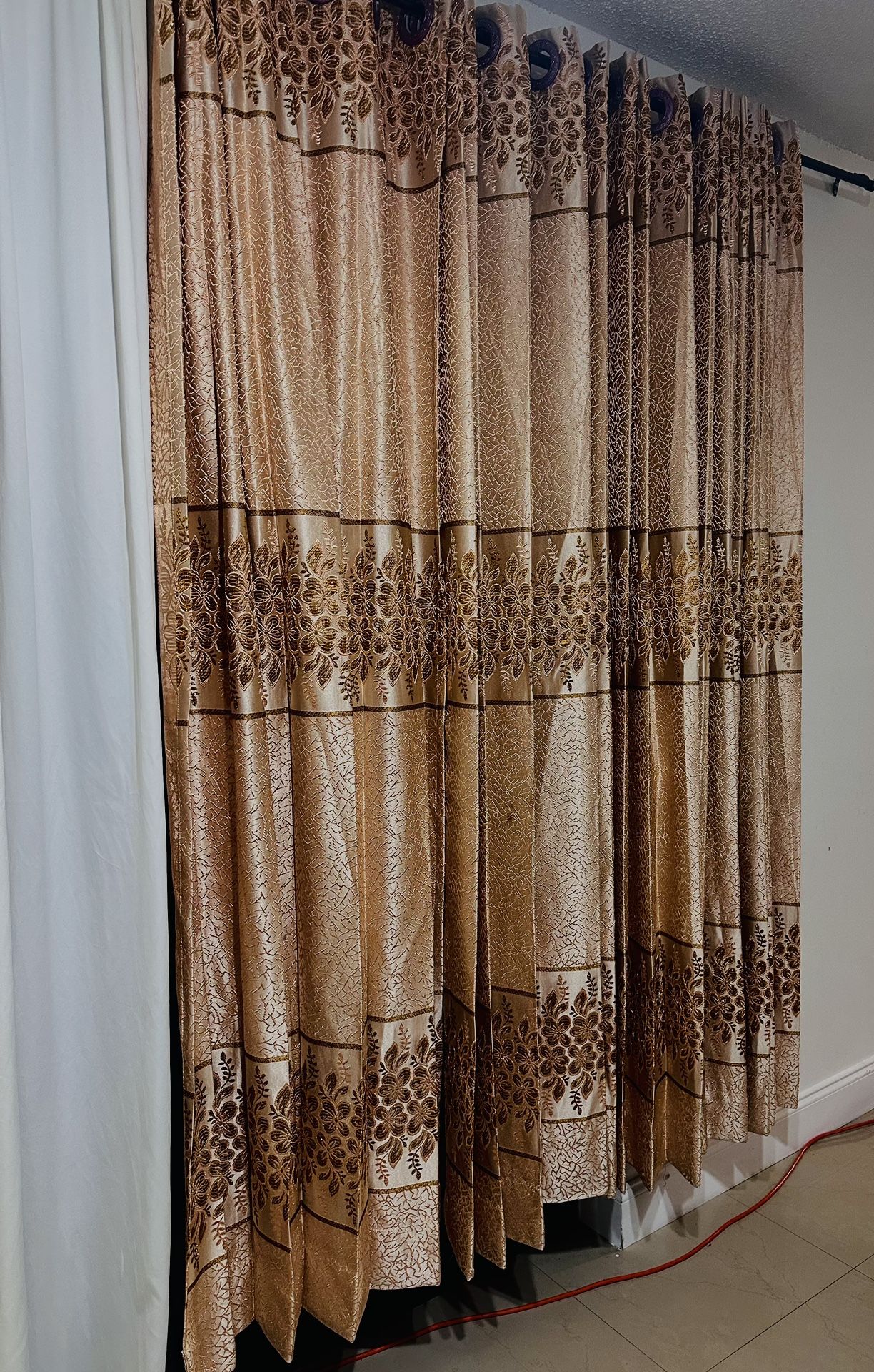 Golden Window Curtain