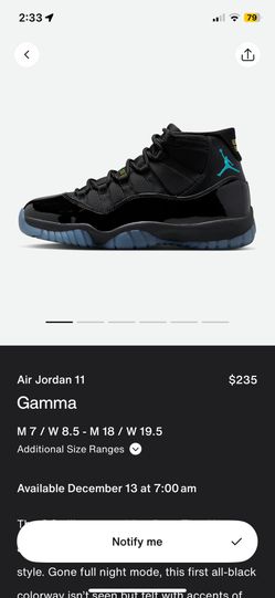 Jordan 11 Retro Gamma Blue Size 10.5