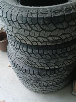 4 Path Finder All Terrain Tires, Size 265-75-R16 In Useable Condition