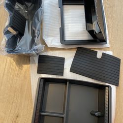 Center Console Hidden Box Organizer Compatible with 2024 2025 Toyota Tacoma Accessories Armrest Secret Compartment Press to Open and Close（Pat