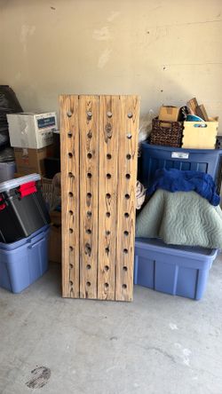 Pottery Barn - Decorative French Wine Bottle Riddling Wall Rack