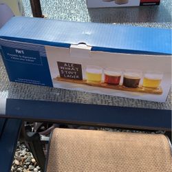 Beer Flight With Slate Set