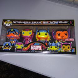 Black Light Funko Pop 4pack