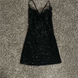Black Sequin Dress