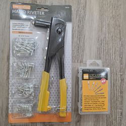 Hand riveter rivets