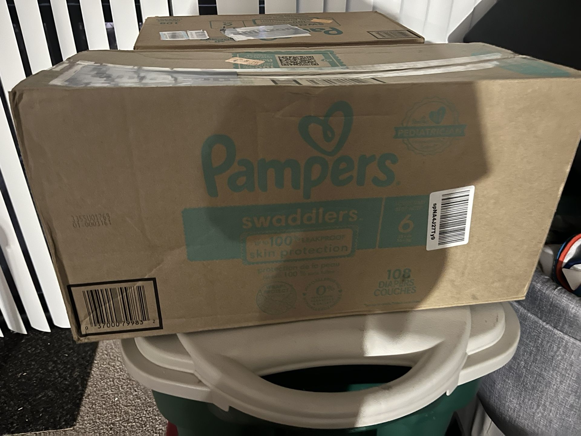 2- Boxes Of Pampers Size 6 Diapers