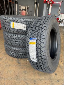 265/70/17 Goodyear wrangler ATS 4 new tires installed ✅ instaladas ✅ we do computer Aligment  🔥
