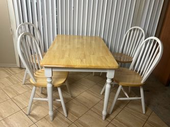 Nice wood table chairs