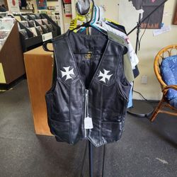 Custom Leather Vest TRD Leathers. Size medium