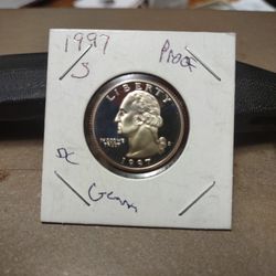 1997 S Proof Washington Quarter DC 