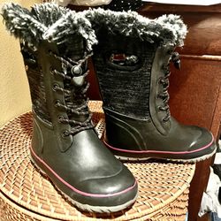 Kids Arcata Knit Black Multi Winter Boots - Size 13 Kids