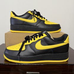 Nike Air Force 1 Low Men's Size 12 Black Yellow Leather NBY DV3892-900 Steelers