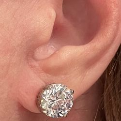 925 Sterling Silver CZ  10MM
