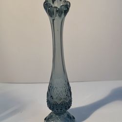 Fenton Charcoal Blue Bud Vase