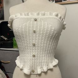 Crochet white top