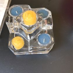 One Crystals Candle Holder With 5  Holes  