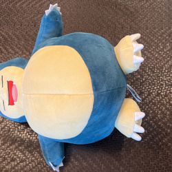 Pokemon Official Snooze Action Snorlax Interactive Toy Plush Snores When Pressed