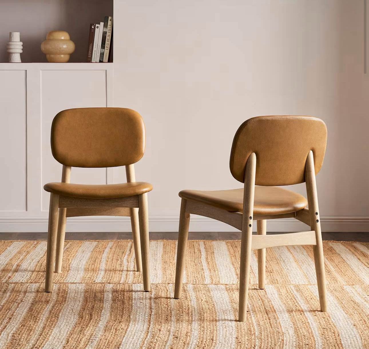 Castlery Kelsey Leather Dining Chairs (Free Delivery)