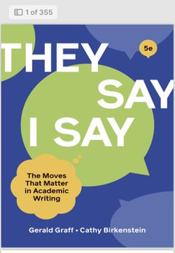 They Say I Say - Graff & Birkenstein