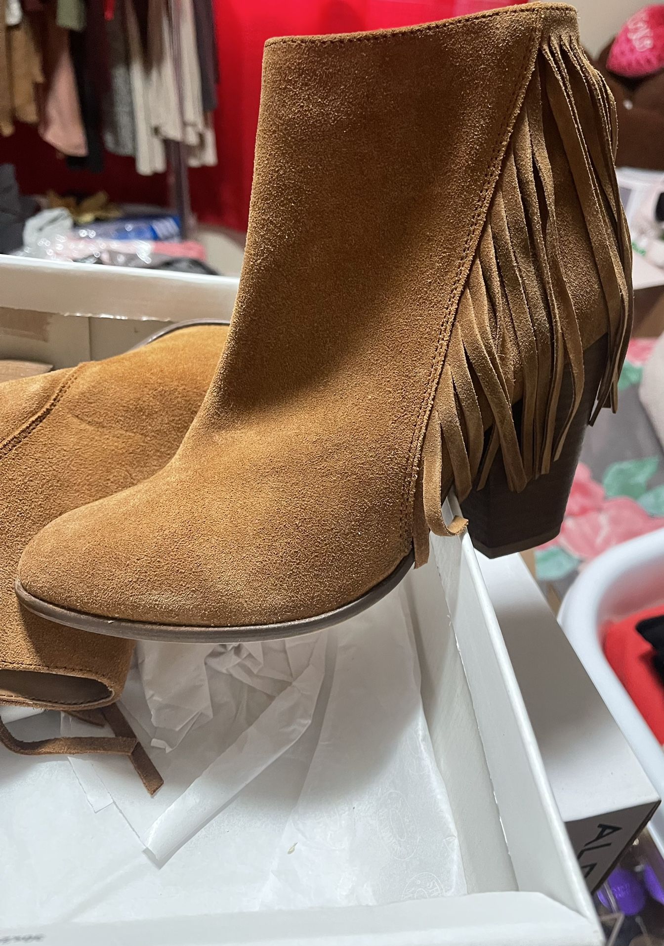 New Steve Madden Fringe Booties