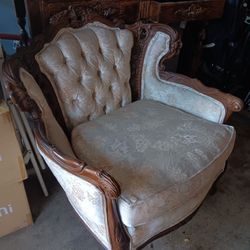 Antique Wingback Armchair