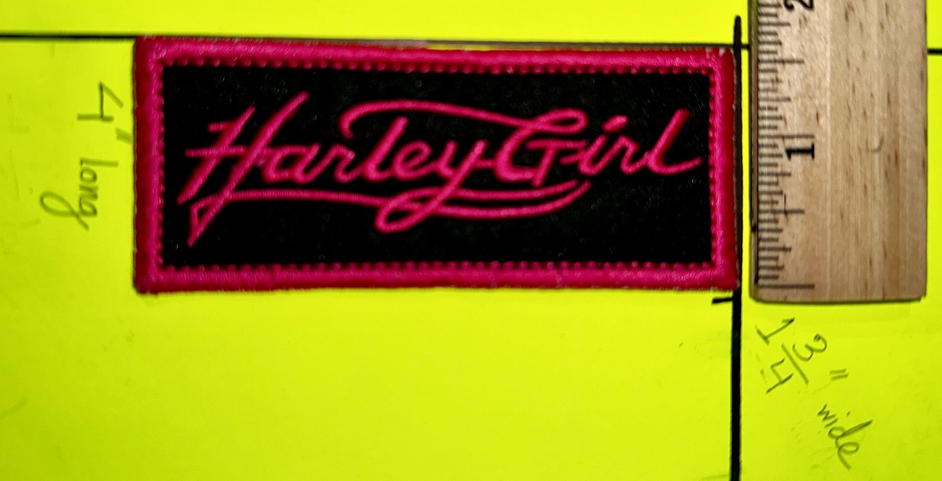 Harley-Davidson "HarleyGirl" Sew-on  Patch, Size: 4" x 1.3/4".