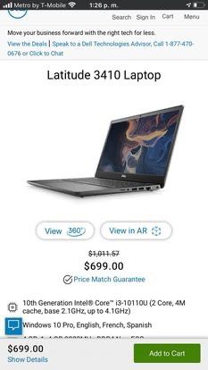 HP LATITUDE 3410 Laptop