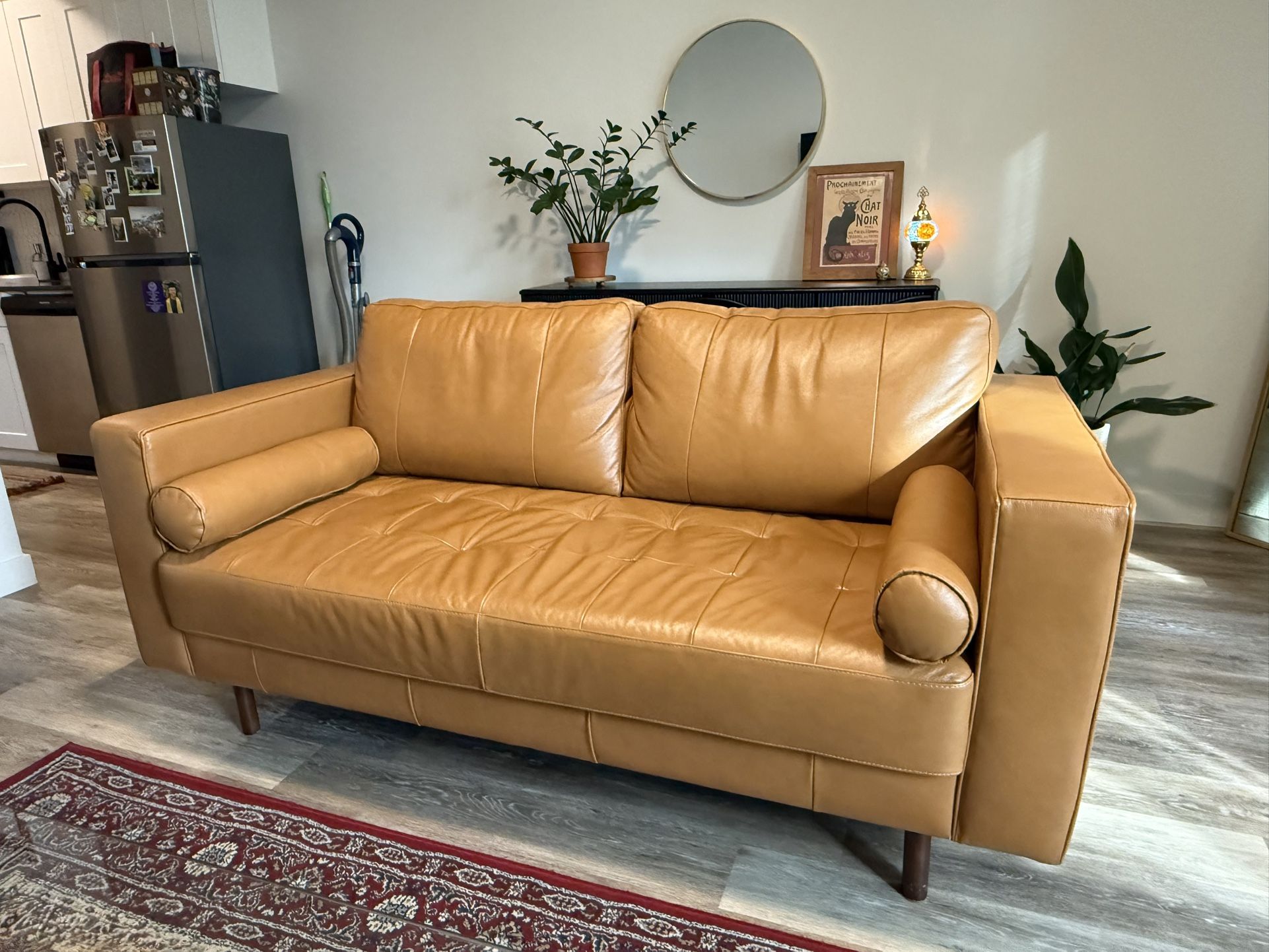 Brown Leather Couch