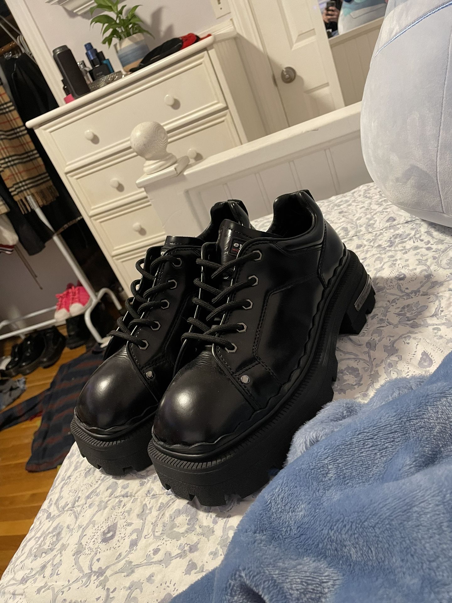 Black Designer Eyty Boots.