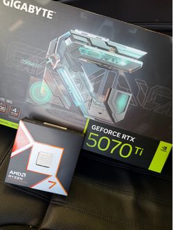 Gigabyte RTX 5070ti 16GB GPU + Ryzen 7 9800X3D CPU