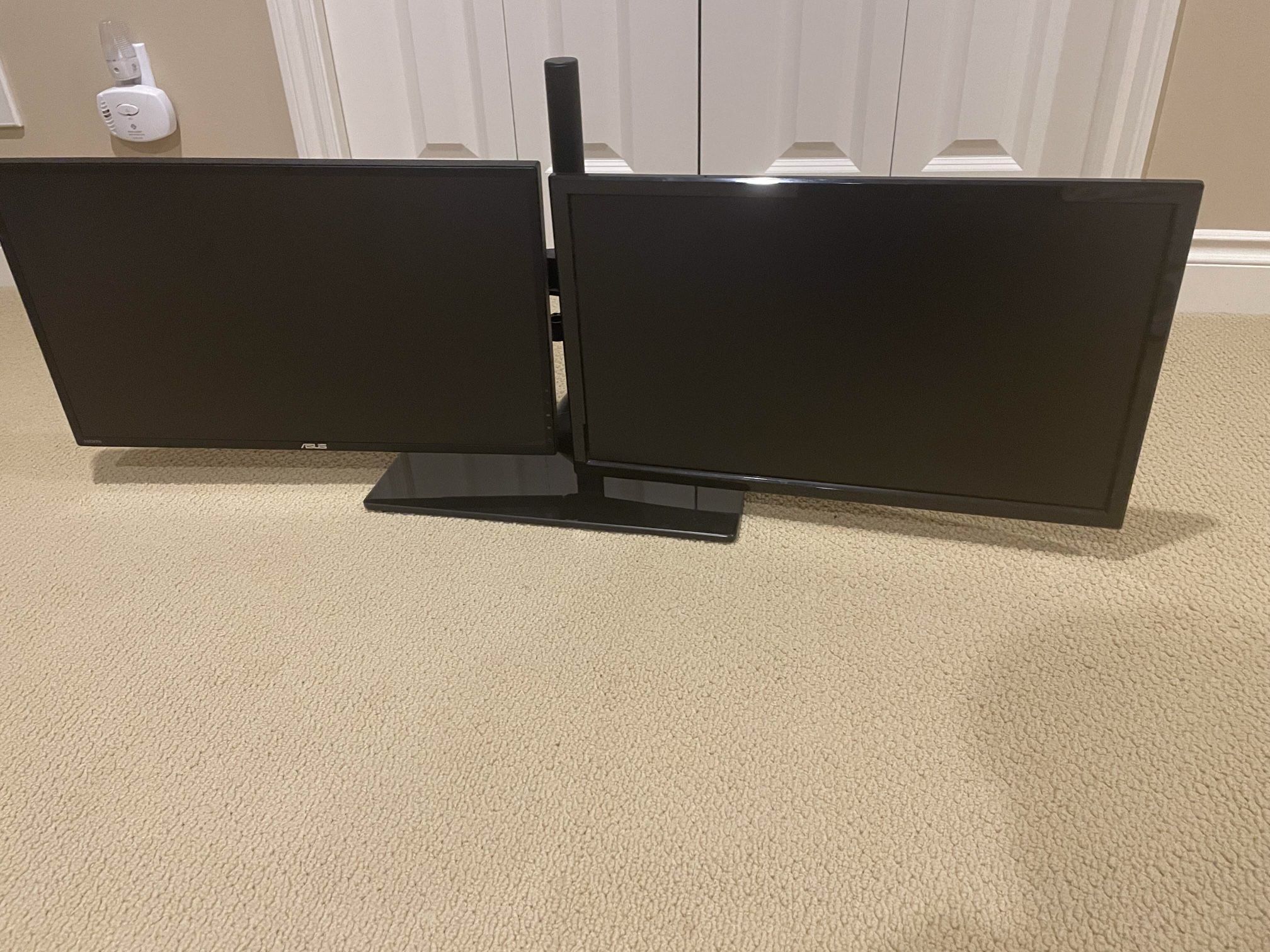 VIVO Dual-Monitor Stand (MONITORS ARE NOT FOR SALE — JUST THE STAND)