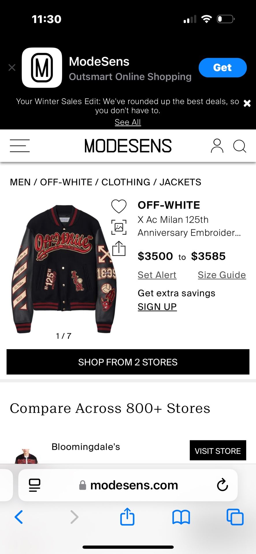 Off White letterman jacket