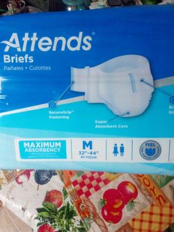 ATTENDS ADULT BRIEFS SIZE 32'  44' BRAND NEW  PRICE $20.00 DOLLARS / 24 COUNT