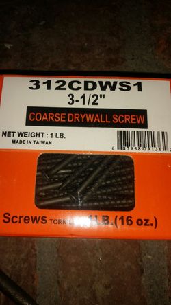 3-/2 inch drywall screws 1lb boxes
